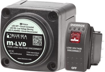 Blue Sea BS 7635 m-LVD Spannungsüberwachung für Boote mit 1 Batterie